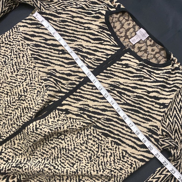 Chicks Mixed Animal Print Long Cardigan Sz 1 - Picture 6 of 12
